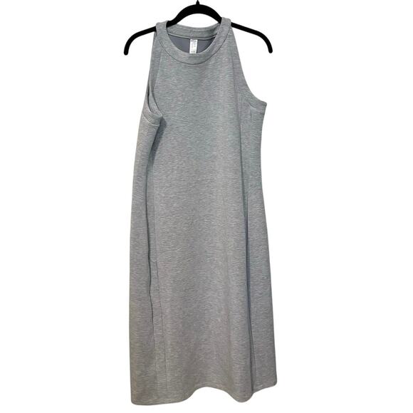 Spanx Air Essentials Grey Heather Tank Sleeveless Midi Dress Size Large - Picture 4 of 8